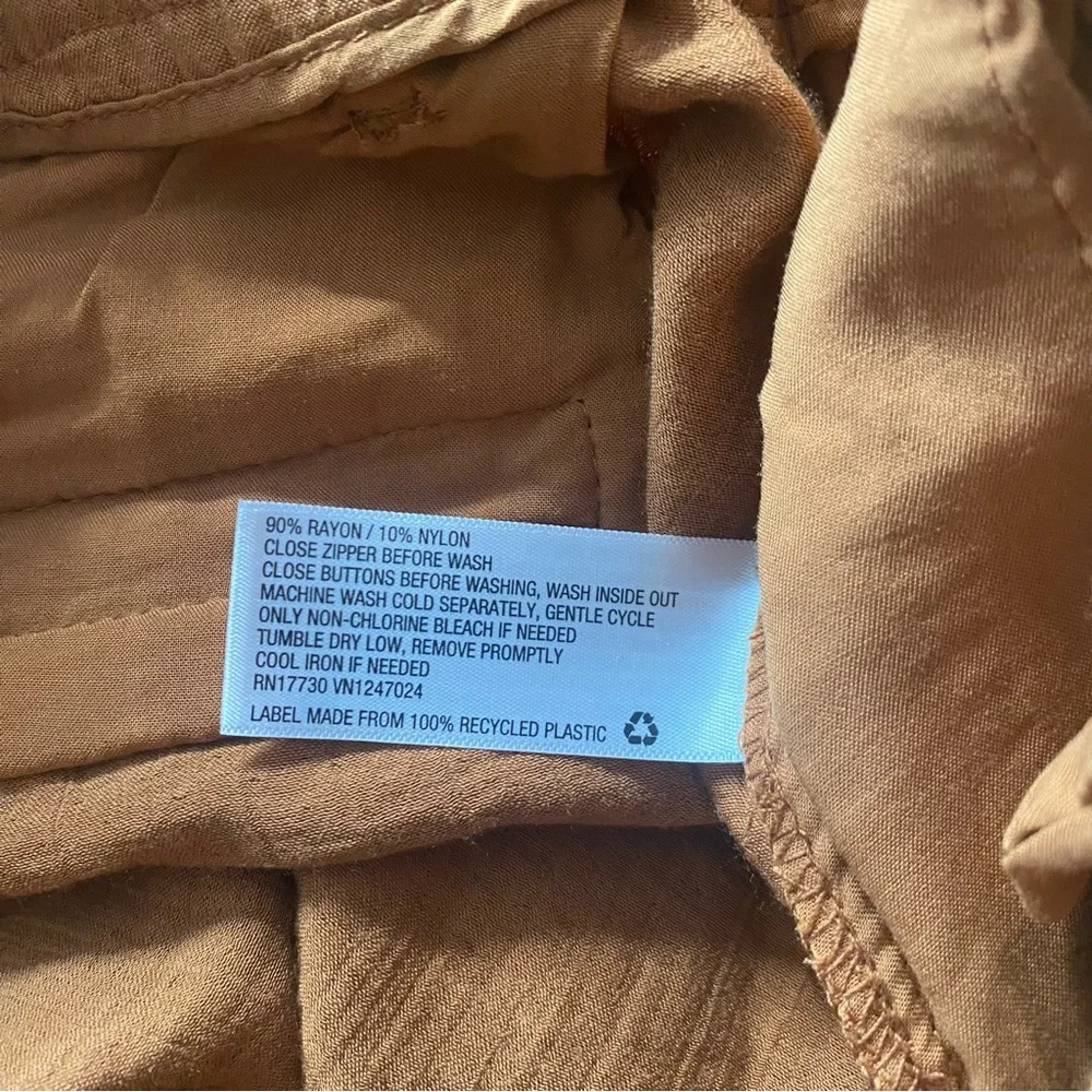 A new day copper crinkle Wide-Leg Pants size 10 NWT - Picture 5 of 6